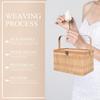 Bamboo Basket Lidded Handwoven Handle Food Fruit Storage Moon Cake Gift Picnic Basket Portable Design Moon Cake Baskets