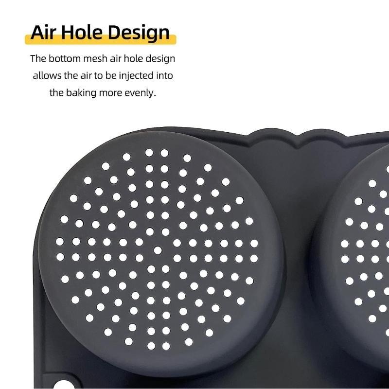 Silicone Hamburger Burger Bun Mold Flexible Durable Hamburger Bun Baking Pan China Mainland