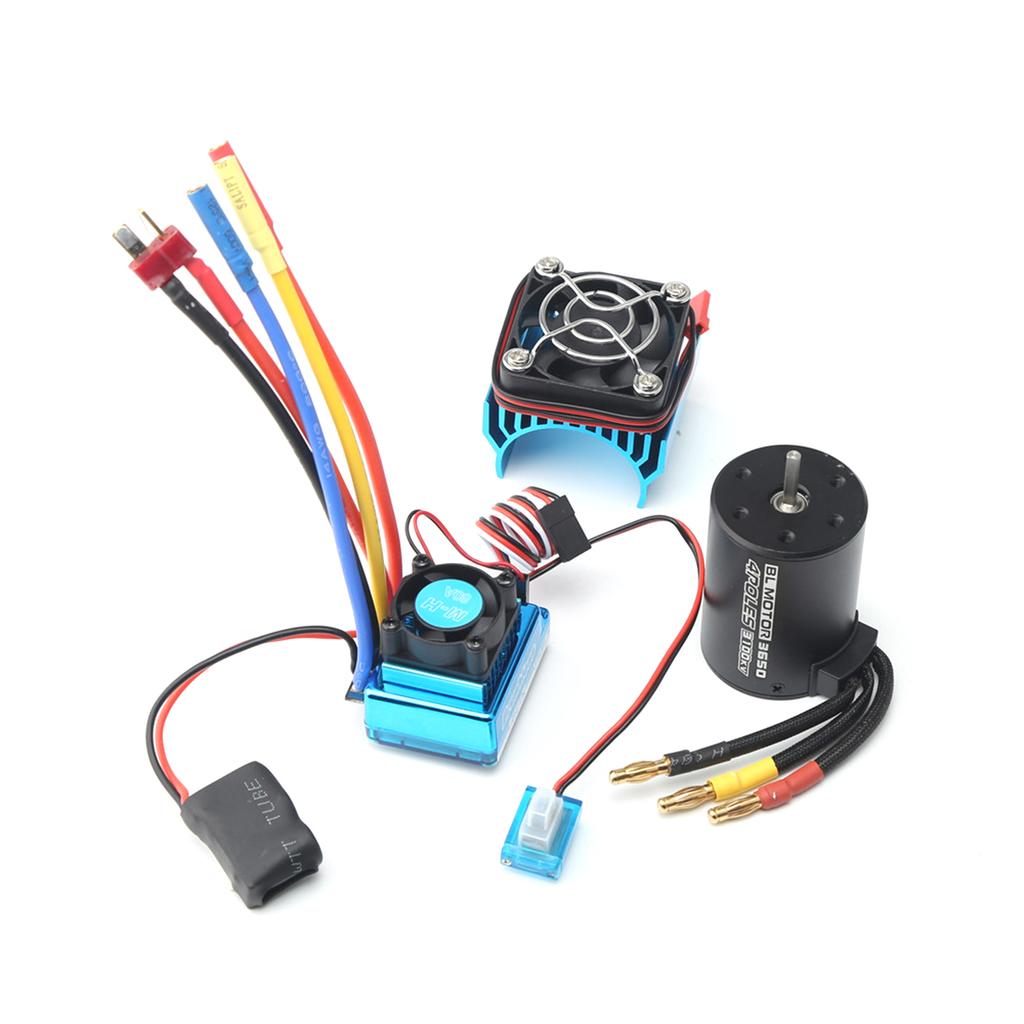 Bezkomutátorový motor 3650 3100KV s 45A bezkomutátorovým chladičem ESC pro 1/8 1/10 RC auto RC člun část