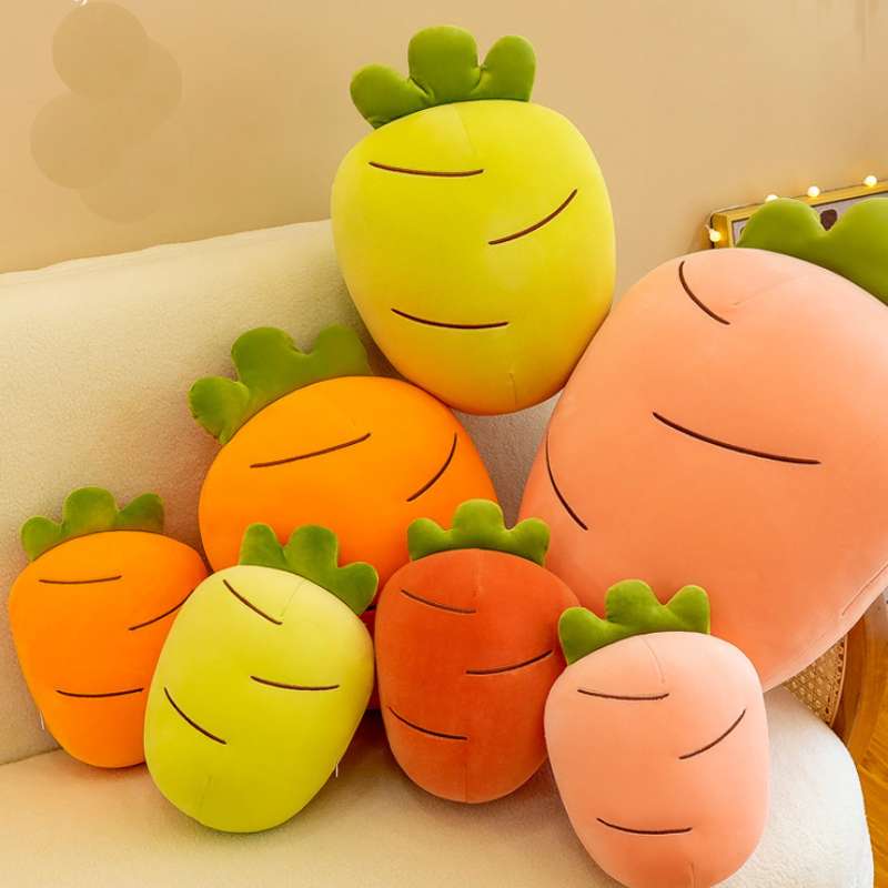 Carrot Soft Throw Pillow Doll Creative Vegetable Cartoon Plush Toy Down Cotton
