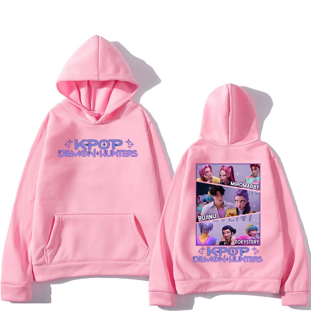 Kpop Lovci démonů BABY HUNTRIX Saja Mikiny s kapucí Ležérní Dárek Mikina Ženy Muži High Street Pulovry Dlouhý rukáv Streetwear