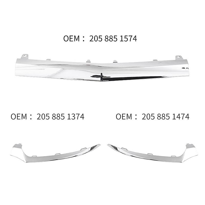 Front Bumper Protective Cover Lower Lid Trim Strip Car Accessories Fit For Mercedes-Benz C-Class W205 C300 C400 C63 2014-2018