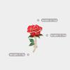 Bo Xin Yun Valentine's Day Rose Brooch: High-end Enamel Zirconia Floral Pin Corsage
