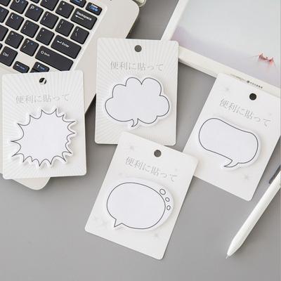 1 kus Roztomilé Kawaii Dialogové Lepicí Poznámky Kreativní Blok Memo Bloky Kancelářské Školní Potřeby Papírnictví Samolepky Lepicí