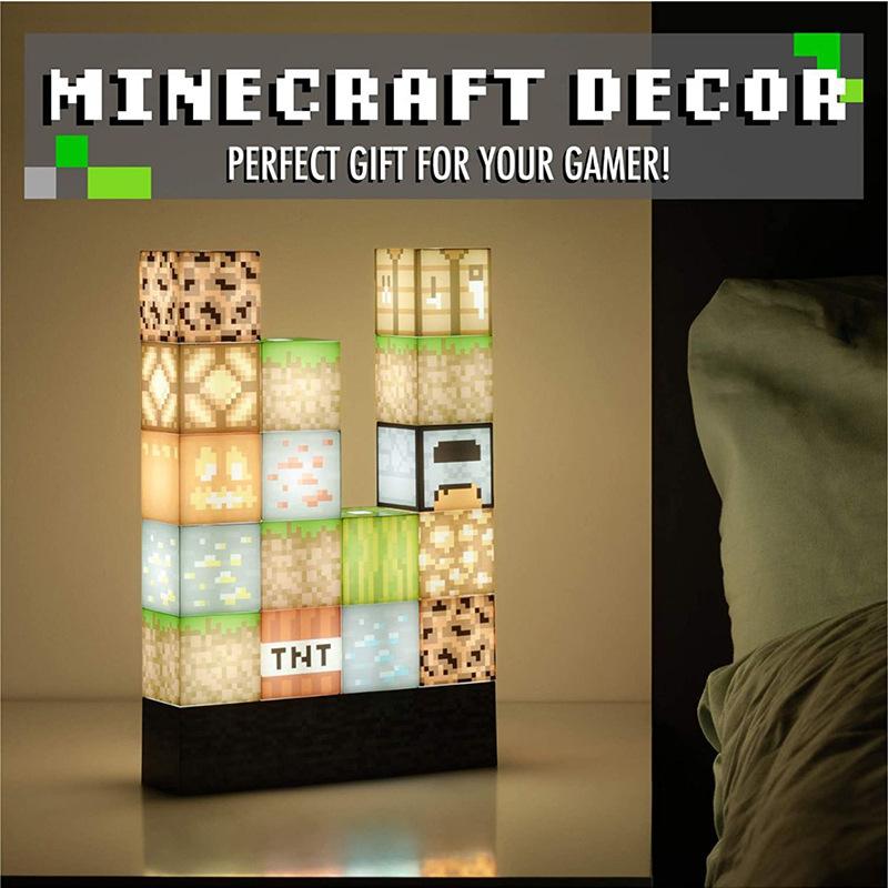 USB Minecraft Square Blocks Custom Stitching Lamp DIY Stitching Lamp