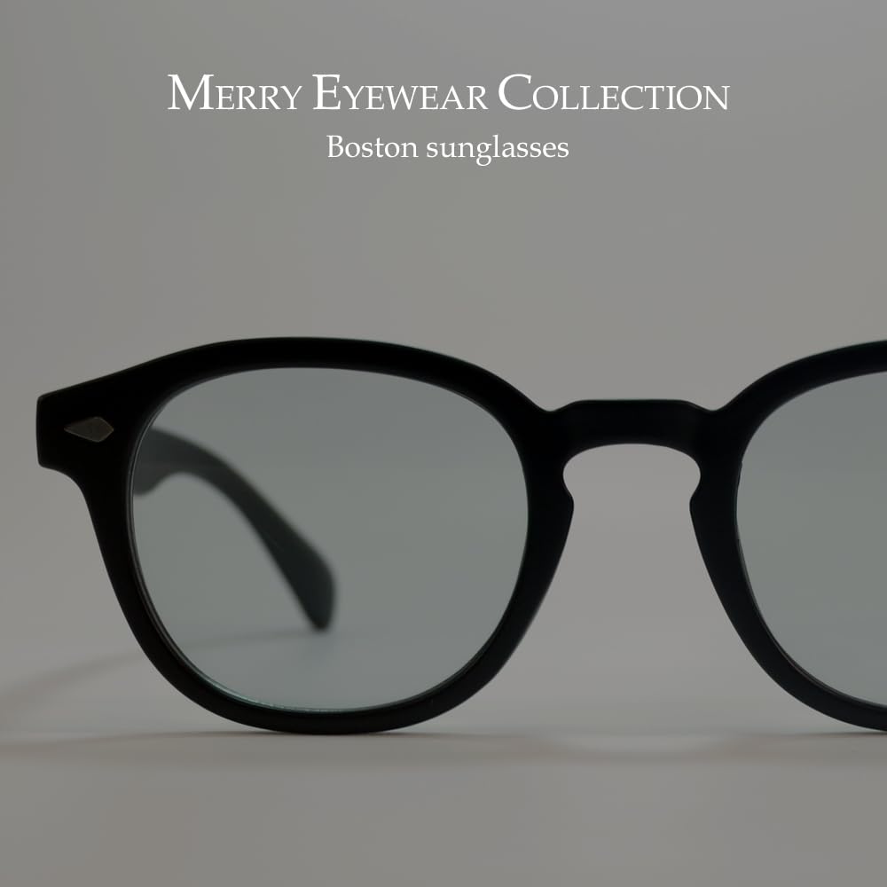 [MERRY PLEASURE] Merry Pleasure Sunglasses, Fashion Glasses, Wellington, Boston, Round Glasses, Bosslington, Light Colored Lenses, Lightly Tinted