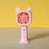 Mini Handheld Cartoon Crown Bear USB Rechargeable Three-Speed Portable Fan