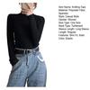 Women Knitting Tops Turtleneck Long Sleeve Solid Color Bottom Sweater Slim Fit Knitting Pullover Tops Autumn Winter Wear
