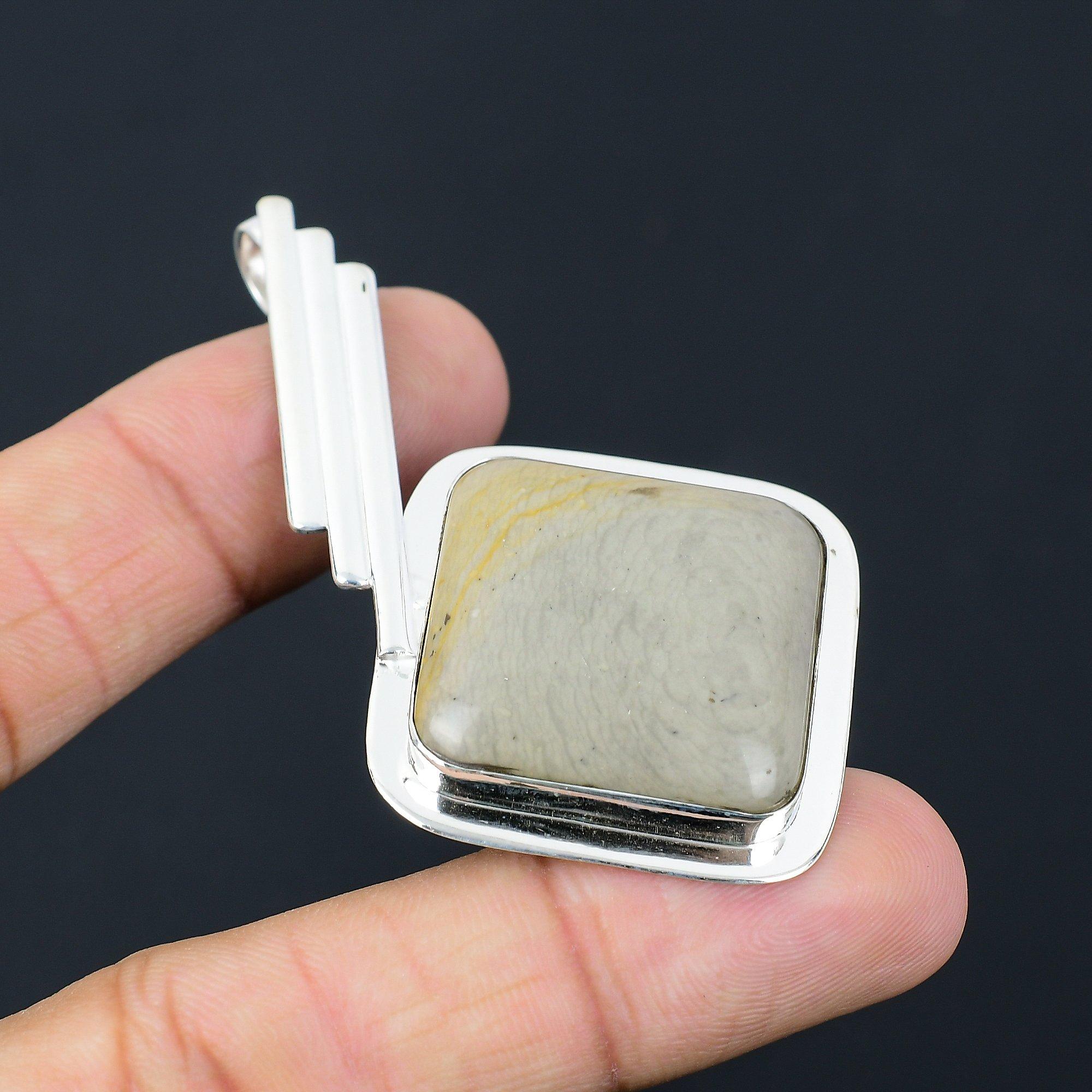 Sisters Day Sale Polychrome Jasper Stone New Pendant Jewelry 925 Sterling Silver