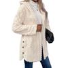 2024 Autumn/Winter Women's Mid-Length Plush Hooded Coat - European & American Style
