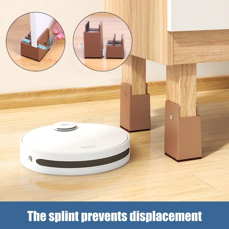 Set of 4 Sturdy Plastic Bed Risers 2Inch Thick Leg Extenders Accessory for Desk Chair Sofa Storage Solution Use