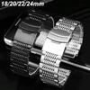 18 20 22 24mm Stainless Steel Watch Band For Samsung Galaxy Watch 7 6 5 40mm 44MM Straps For Huawei Gt5 Pro 42 46mm GT3 Bracelet