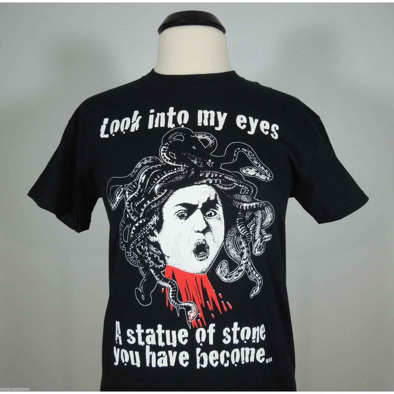 MEDUSA Look Into My Eyes XL T-Shirt Mens Black Unisex T-Shirt XXL
