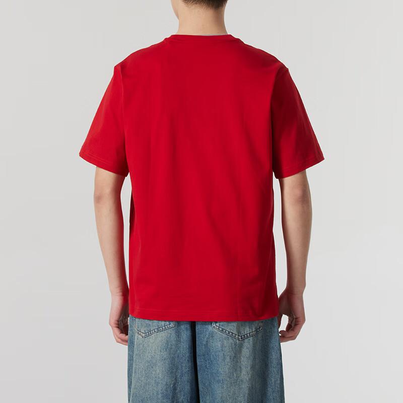 Adidas Bequemes Atmungsaktives Lässiges Kurzarm-T-Shirt Herren Tops Rot JZ4195