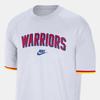 Nike Dri-Fit Nba Golden State Warriors Hardwood Classics Crew Neck Sweat-Wicking Short Sleeve T-Shirt Men T-Shirts White FZ0141-100