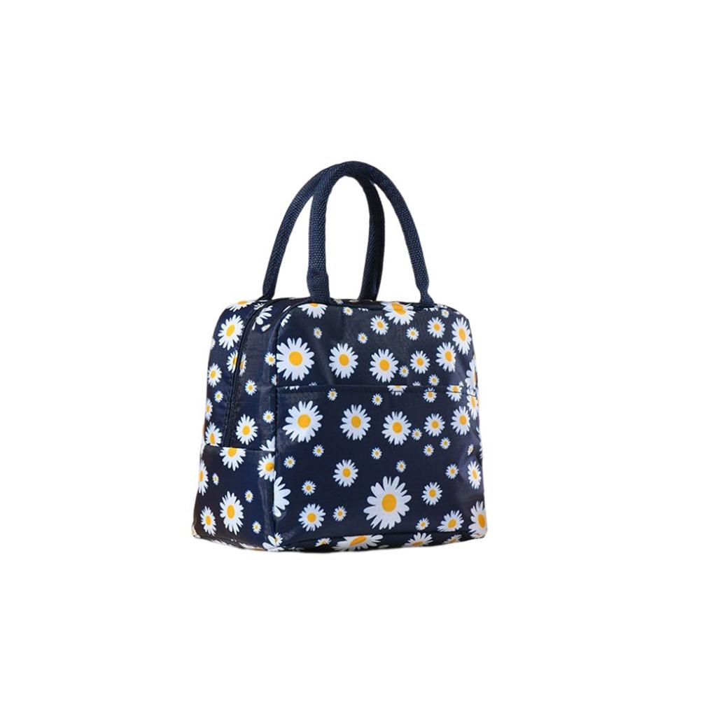 Portable Lunch Box Bag Waterproof Fabric Food Florasl Picnic Storage Container Tote Multifunction Case Outdoor Travel