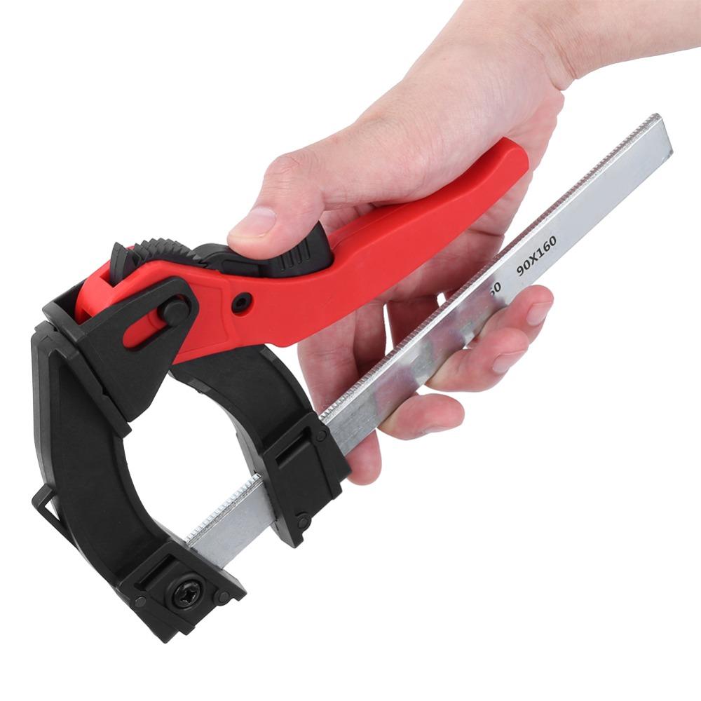 One Handed Woodworking Clamp Ratchet Mechanism Bar Clamp Durable F Clamp Woodworking