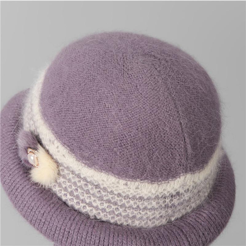 Hat women's winter new mother-in-law hat fleece warm wool hat