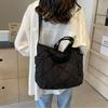 Volen Large Capacity Tote Argyle Solid Shoulder Crossbody Perfect for Commuting Women's Bag, Handbag, Nylon, Pattern, Color, Thick, Bag, Bag, Elegant,