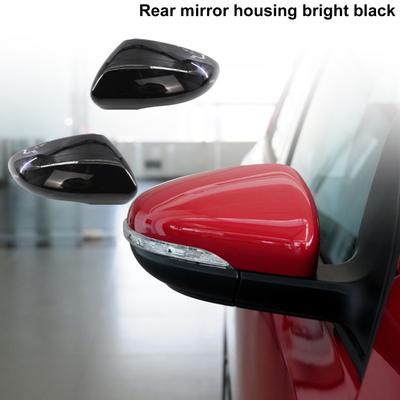 Rearview Mirror Cover Car Styling Glossy Black Driver Front Right Left Side Mirror Cap 5K0857538 5K0857537 for VW Golf 6 MK6 09-12