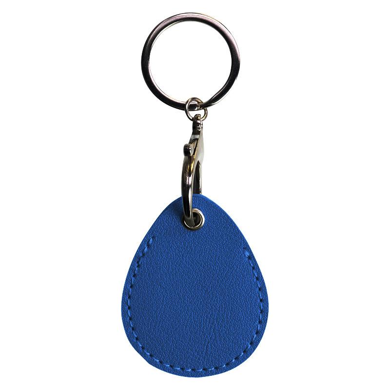 Customized leather water drop small card cover, keychain protective cover, elevator card cover ins community access card cover, customized oem.
