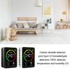 Small Air Quality Monitor CO2 TVOC Detection Rechargeable Battery Color Display Alarm System for Indoor Environment