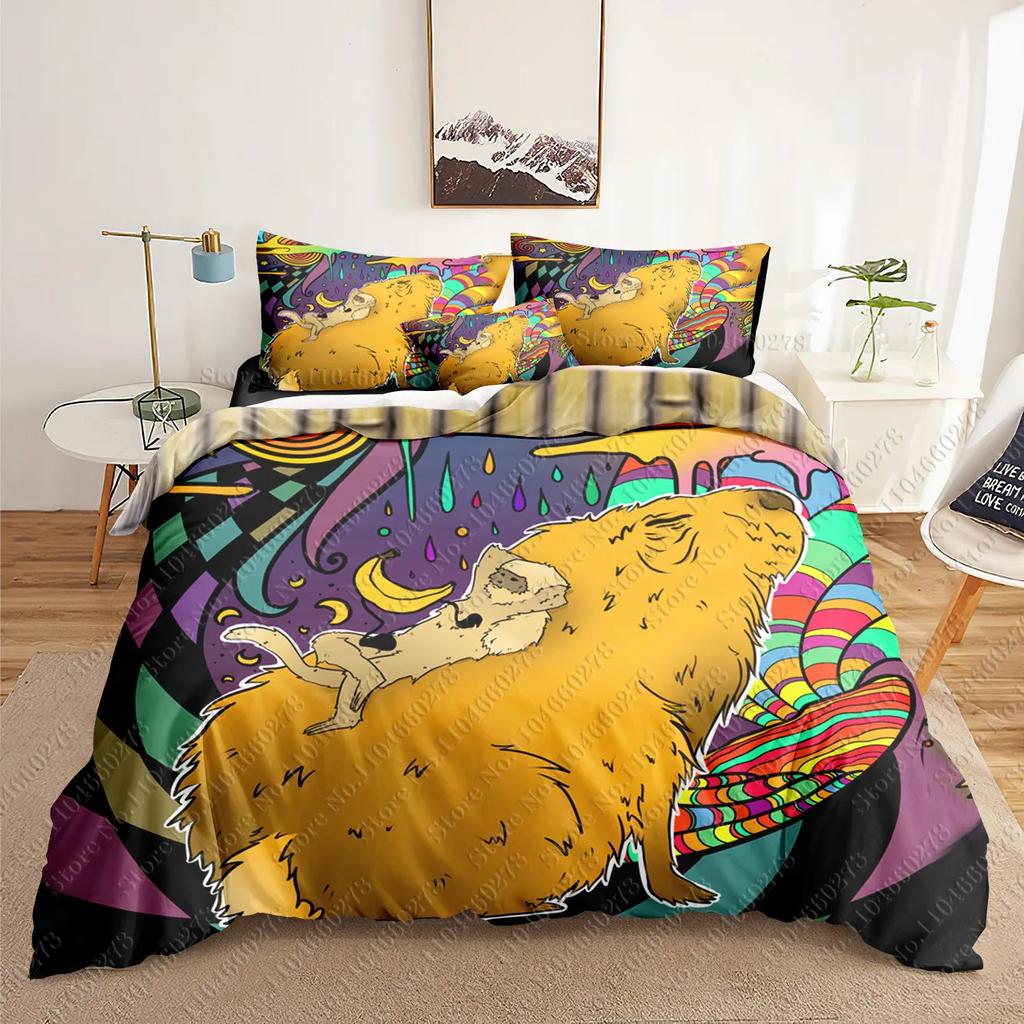 Capybara 3D Bedding Sets Print  Duvet Cover Adults/ Children Bed Comforter  Birthday Gift Dropshipping