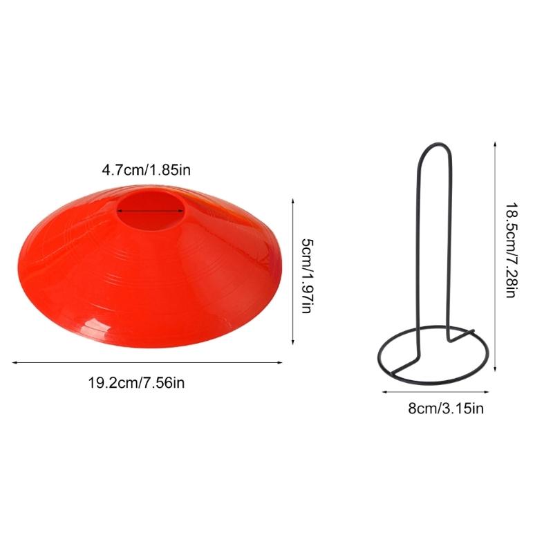 15 Stück Fußballscheibenkegel Agilität Fußballkegel für Sportplatzkegel Markierer