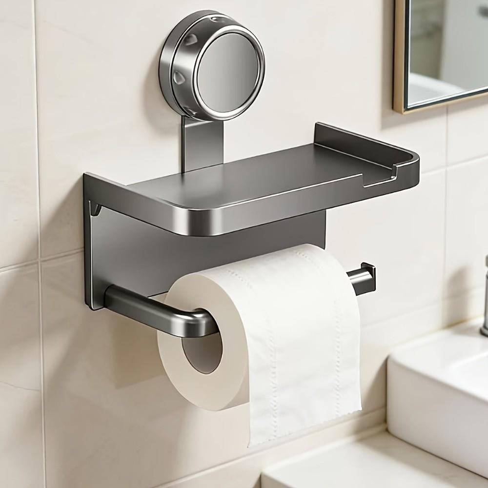 Double Layer Bathroom Paper Holder Suction Cup Toilet Paper Rack Tissue Holder Bathroom