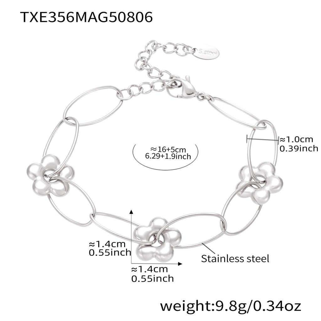 Chain Necklace Bracelet In Stainless Steel With 18k Gold Plated Waterproof Non Tarnish Bracelets Necklaces Jewelry Set For Women