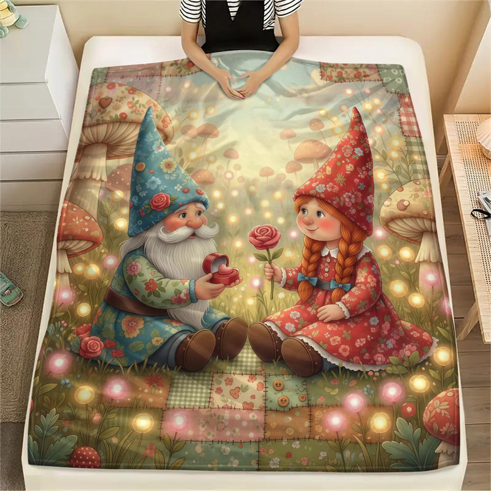1 Stück Valentinstag Druck Flanelldecke, Hohe Qualität, Bequem für Alle Jahreszeiten, Heimdekoration, Perfekt für Weihnachten, Geburtstagsgeschenk