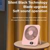 Portable Desk Fan Rechargeable 1200mAh Battery Operated Standing Fan with Digital Display Ultra-Quiet Foldable Desktop Fan