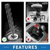 ABSOPRO Universal Shift 30cm Stick Shift Lever Knob with Two Adapters for Automatic and Manual Acrylic Black Knob, Vehicles,