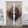 Home Interior Curtains for Camera Japanese Animals Modern Living Room Curtains 2 Pieces Partition Blackout Curtain Shades Child