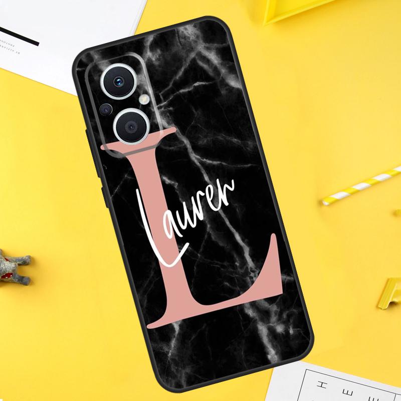 PERSONALIZED CUSTOM MARBLE NAME Case For OPPO Reno 7 Reno 10 Pro 4 5 6 8 Lite 8T 4Z 5Z OPPO Find X6 X5 Pro X2 X3 Neo Cover