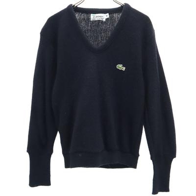 70s Vintage Spool Tag Long Sleeve Sweater M Black Knit Men's Used