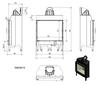 Steel Fireplace KRATKI NADIA 13 kW Ø 200 Black Thermotec