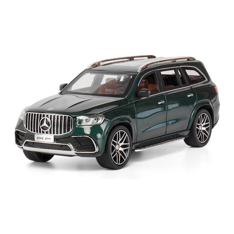 

1/24 Benz Maybach GLS63 Alloy Luxy Car Model Diecast Metal Toy Car Model Collection Sound and Light High Simulation Children Gift зелёный