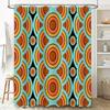 Abstract Wave Pattern Shower Curtain Modern Ocean Ripple Backdrop Bathroom Decor Waterproof Fabric