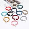 Unisex Zwart-Walvis Armband Verstelbare Nylon Touw Wikkelarmband voor Mannen Vrouwen Tieners Zwart Touw Polsband Armband Sieraden
