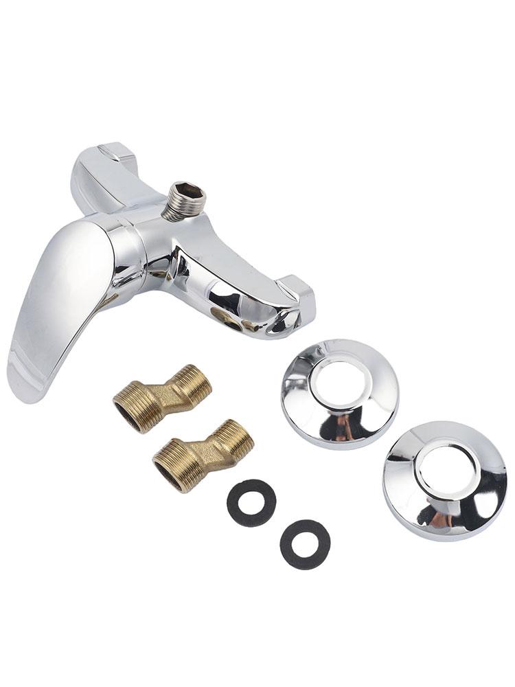 Wall-mounted Shower Faucet Single Handle Bathroom Bathtub Chrome Hot And Cold Water Mixer Valve Faucet Zinc Alloy Shower Tap