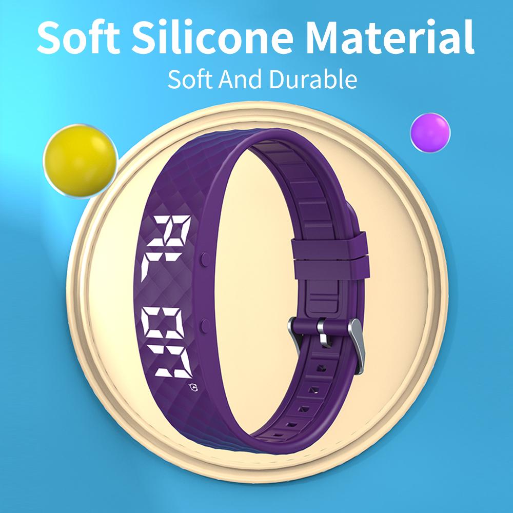 Braccialetto Intelligente LED Digitale Impermeabile Smart Clock Smartband Con contapassi per la corsa Monitor Smart Band Allarme Vibrante Promemoria