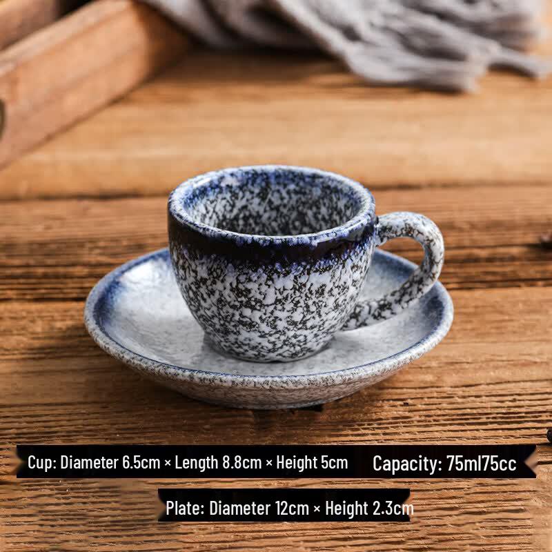 Qiwei Professional Latte Art Ceramic Coffee Cup & Saucer Set