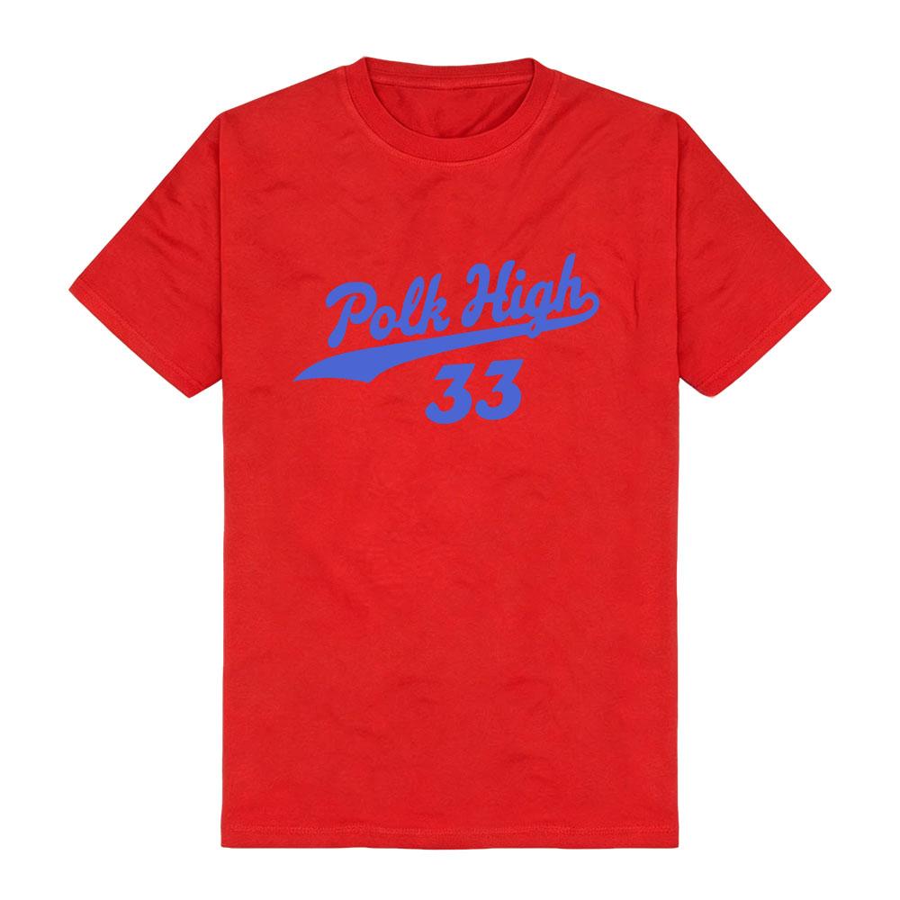 Polk High 33 Retro T-Shirt Married with Children Tees Vintage Baseball Style Short Sleeve Tshirt Crew Neck Casual Daily Clothes