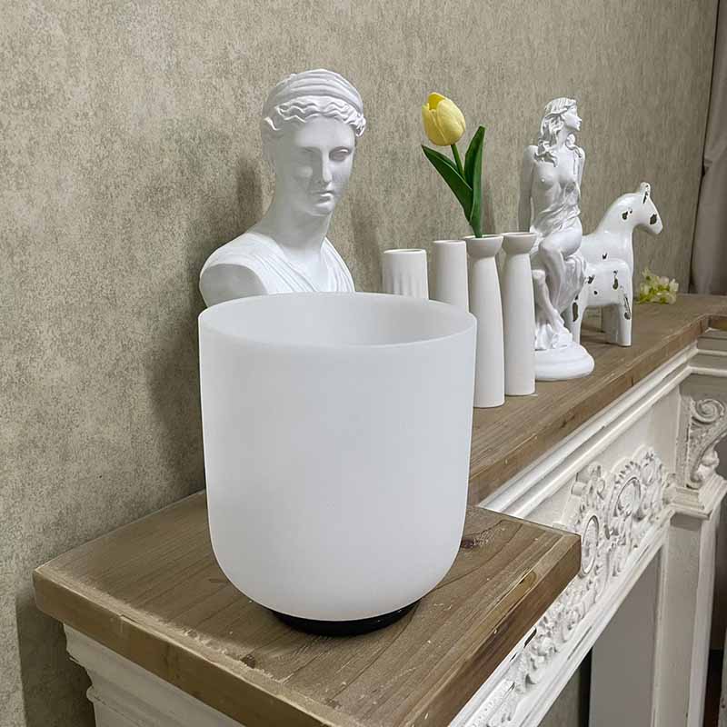 Crystal White Singing Bowl Professional Percussion Spiritual Meditation Singing Bowls Percussion Instruments Sound Healing
