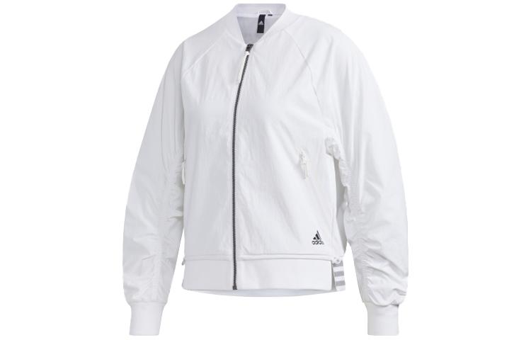 Adidas Jackets Women s White Baseball Collar Moderate Pilot FU6228 L