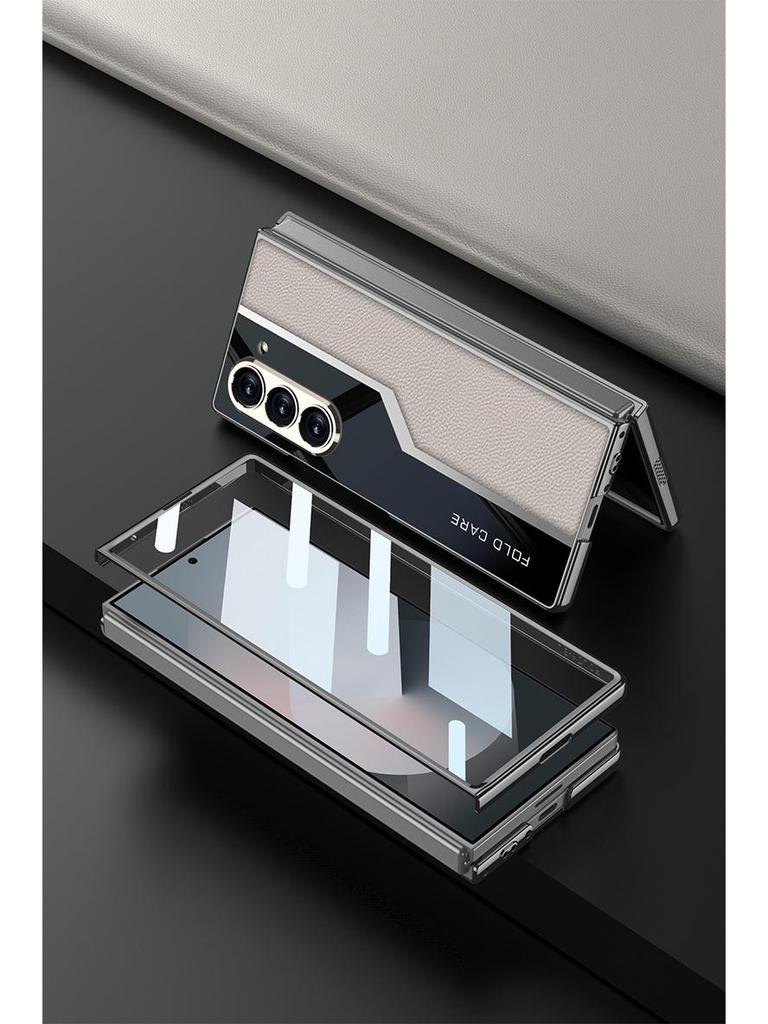 Samsung Galaxy Z Fold6 Electroplated Leather Protective Case