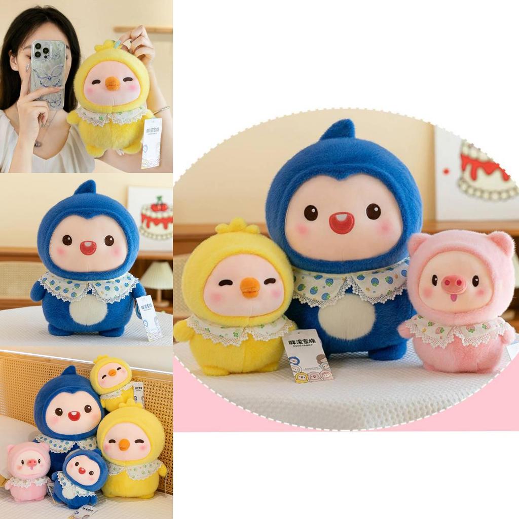 Adorable Fat Rolling Family Plush Penguin Monster Soft Toy For Claw Machine Lovers