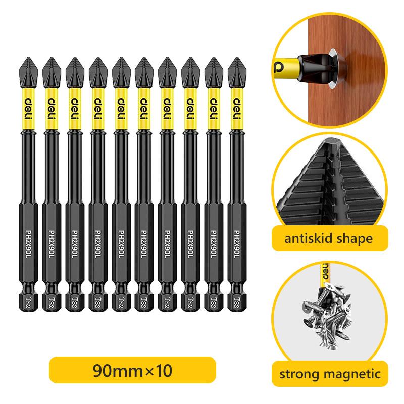 Non-Slip Impact Batch Head Strong Magnetic Cross High Torque Hardness Screw 25/50/65/70/90mm Waterproof Ph2 Screwdriver Bits Set