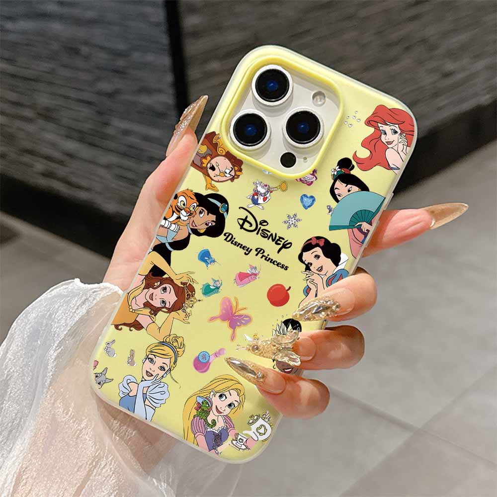 Disney Princess Fashion Phone Case For iPhone 17 AIR 16 15 14 13 12 11 Pro Max Plus Matte Skin Feel Shell Cover